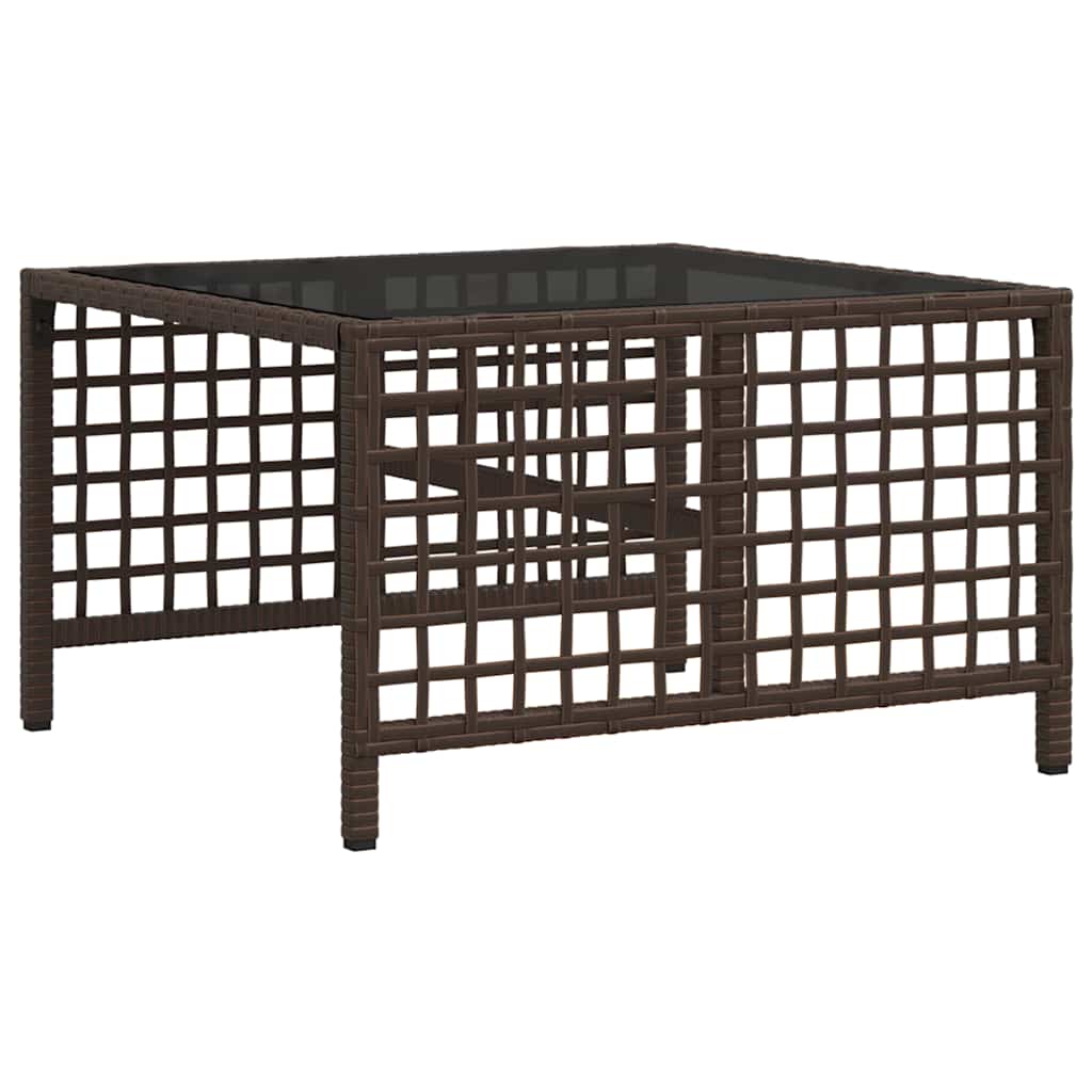 3-delige Loungeset met kussens poly rattan bruin