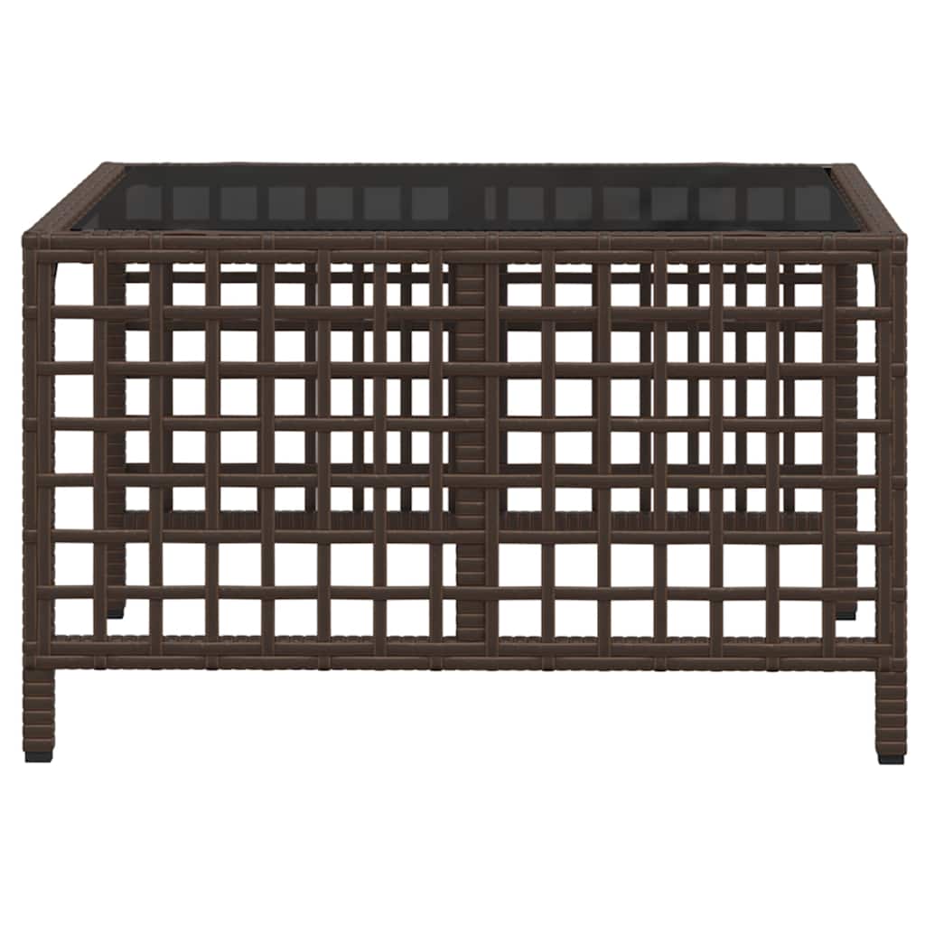 3-delige Loungeset met kussens poly rattan bruin
