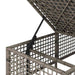 3-delige Loungeset met kussens poly rattan grijs