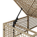 3-delige Loungeset met kussens poly rattan beige