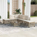 3-delige Loungeset met kussens poly rattan beige
