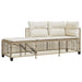 3-delige Loungeset met kussens poly rattan beige