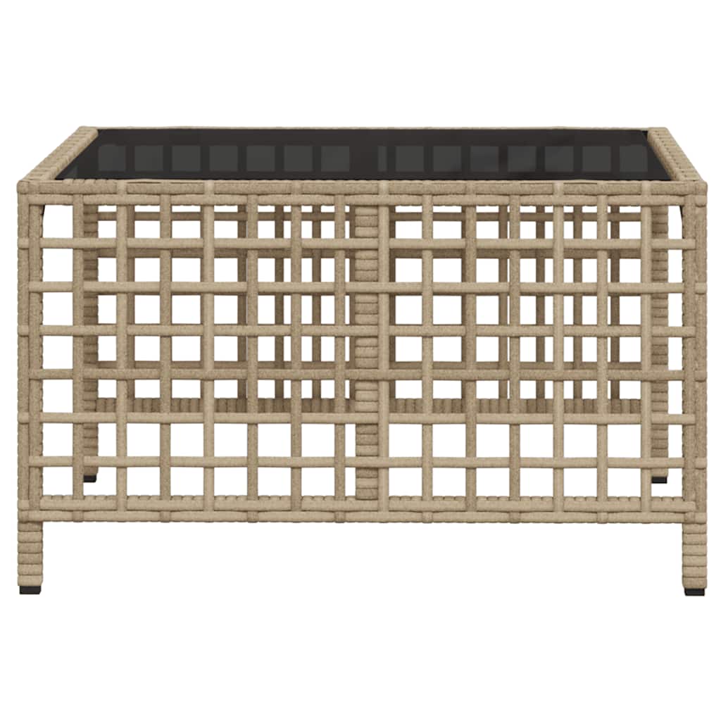 3-delige Loungeset met kussens poly rattan beige