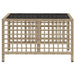 3-delige Loungeset met kussens poly rattan beige