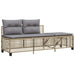 3-delige Loungeset met kussens poly rattan gemengd beige