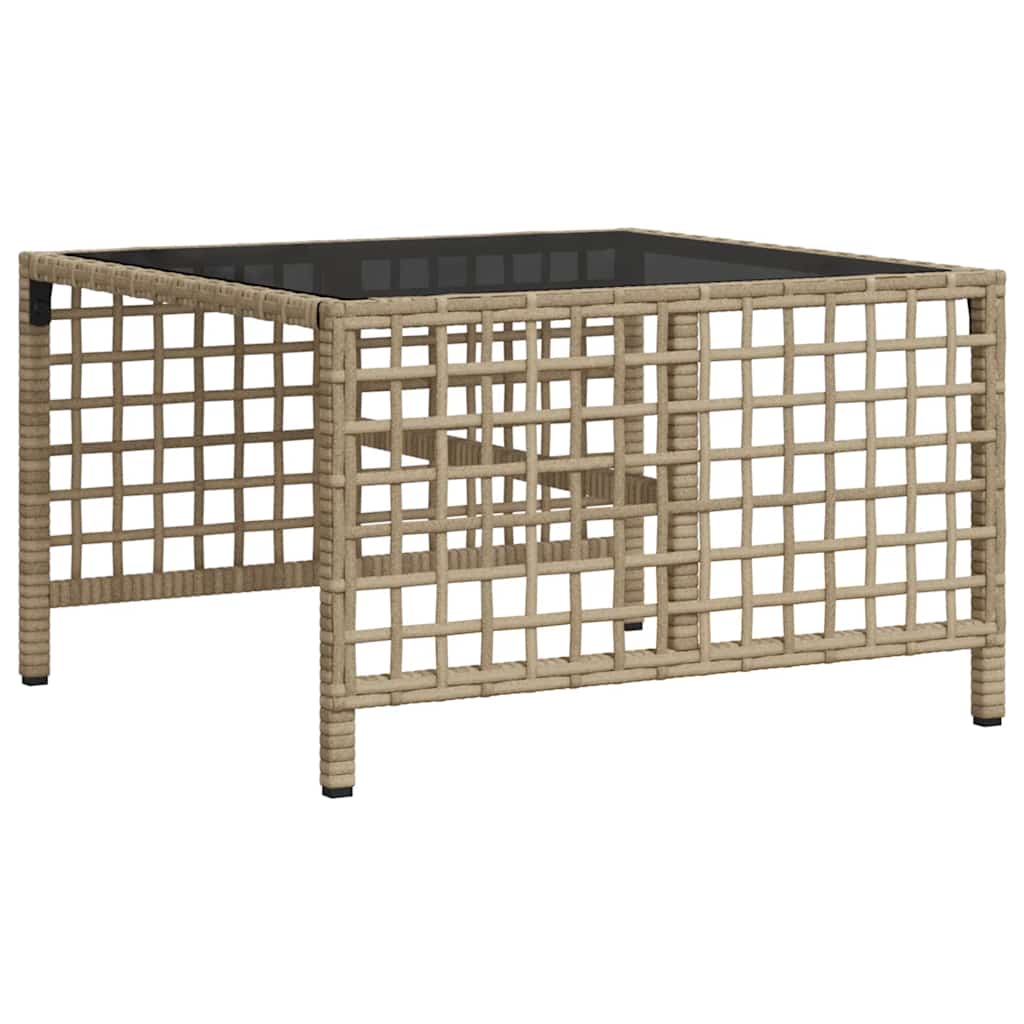 3-delige Loungeset met kussens poly rattan gemengd beige