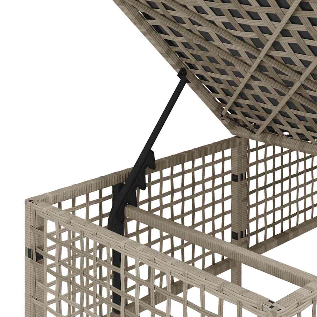 3-delige Loungeset met kussens poly rattan lichtgrijs