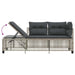 3-delige Loungeset met kussens poly rattan lichtgrijs