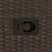 Tuinbank 2-zits verstelbaar met tafel poly rattan bruin