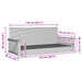 Schommelbank 119x56x48 cm poly rattan zwart
