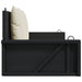 Schommelbank met kussens zwart 119x56x48 cm poly rattan