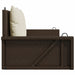 Schommelbank met kussens 119x56x48 cm poly rattan bruin