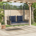 Schommelbank met kussens 119x56x48 cm poly rattan grijs
