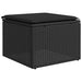 Tuinkruk met kussen zwart 55x55x37 cm poly rattan
