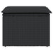 Tuinkruk met kussen zwart 55x55x37 cm poly rattan