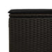 Tuinkruk met kussen zwart 55x55x37 cm poly rattan