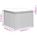 Tuinkruk met kussen zwart 55x55x37 cm poly rattan