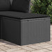 Tuinkruk met kussen zwart 55x55x37 cm poly rattan