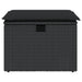 Tuinkruk met kussen 55x55x37 cm poly rattan zwart