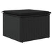 Tuinkruk met kussen 55x55x37 cm poly rattan zwart
