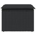 Tuinkruk met kussen zwart 55x55x37 cm poly rattan