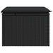 Tuinkruk met kussen zwart 55x55x37 cm poly rattan