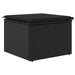 Tuinkruk met kussen zwart 55x55x37 cm poly rattan
