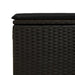 Tuinkruk met kussen zwart 55x55x37 cm poly rattan