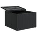 Tuinkruk met kussen zwart 55x55x37 cm poly rattan