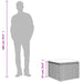 Tuinkruk met kussen zwart 55x55x37 cm poly rattan