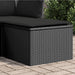 Tuinkruk met kussen zwart 55x55x37 cm poly rattan