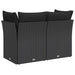 Tuinbank met kussens 2-zits zwart poly rattan
