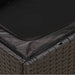 Tuinbank met kussens 2-zits zwart poly rattan