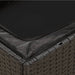 Tuinbank met kussens 3-zits zwart poly rattan
