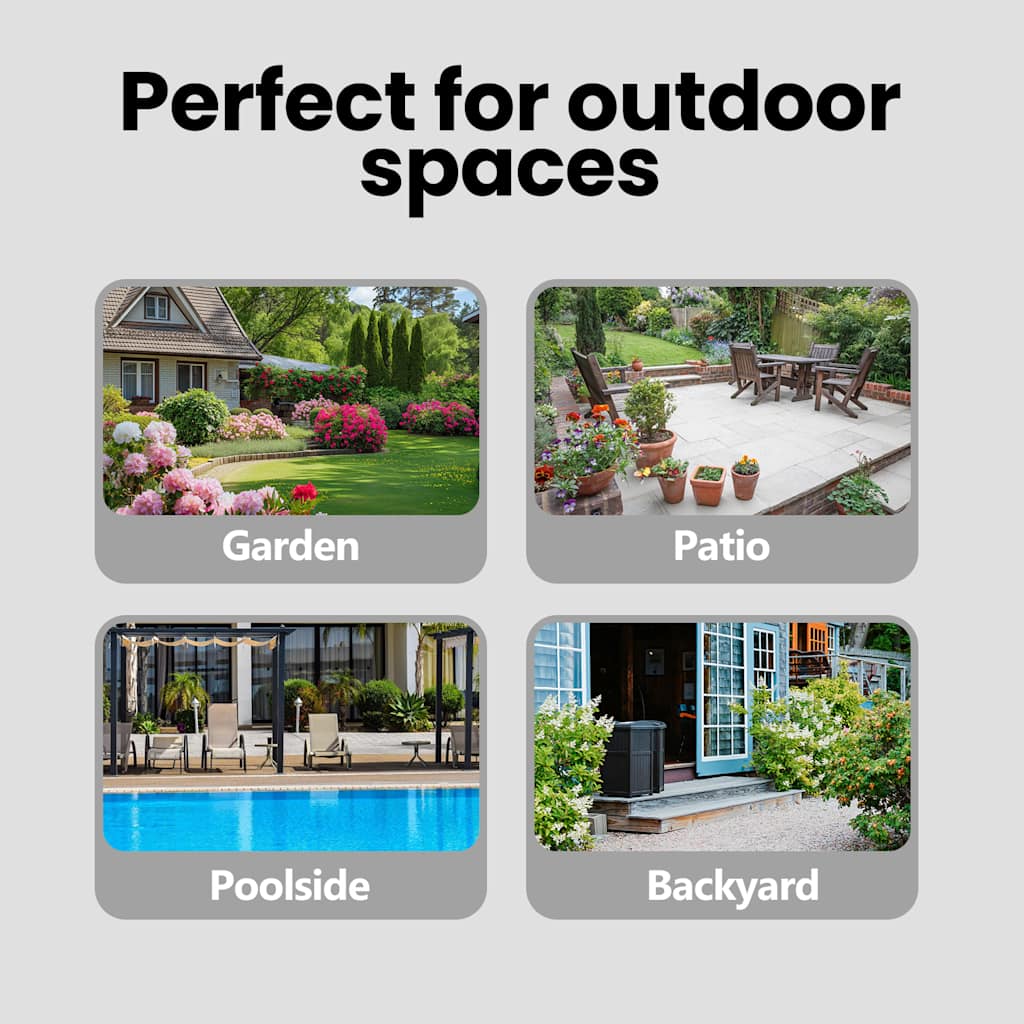 Tuinbank 4-zits met kussens poly rattan zwart