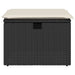 Tuinkruk met kussen 55x55x37 cm poly rattan zwart