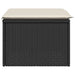 Tuinkruk met kussen 55x55x37 cm poly rattan zwart