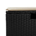 Tuinkruk met kussen 55x55x37 cm poly rattan zwart