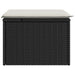 Tuinkruk met kussen 55x55x37 cm poly rattan zwart