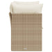 Tuinbank 2-zits met kussens poly rattan beige