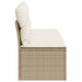 Tuinbank 4-zits met kussens poly rattan beige