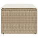 Tuinkruk met kussen 55x55x37 cm poly rattan beige