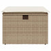 Tuinkruk met kussen 55x55x37 cm poly rattan beige