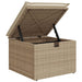 Tuinkruk met kussen 55x55x37 cm poly rattan beige