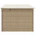 Tuinkruk met kussen 55x55x37 cm poly rattan beige