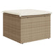 Tuinkruk met kussen 55x55x37 cm poly rattan beige