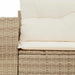 Tuinbank 2-zits met kussens poly rattan beige