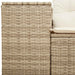 Tuinbank 2-zits met kussens poly rattan beige