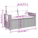 Tuinbank 2-zits met kussens poly rattan beige