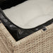 Tuinstoel zonder armleuning met kussens poly rattan beige